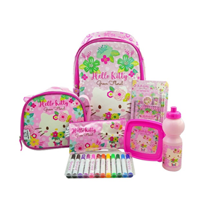 ست 25 در 1 کوله پشتی 46 سانتی هلوکیتی Hello Kitty مدل Promotion Items 25 in 1 - Hello Kitty